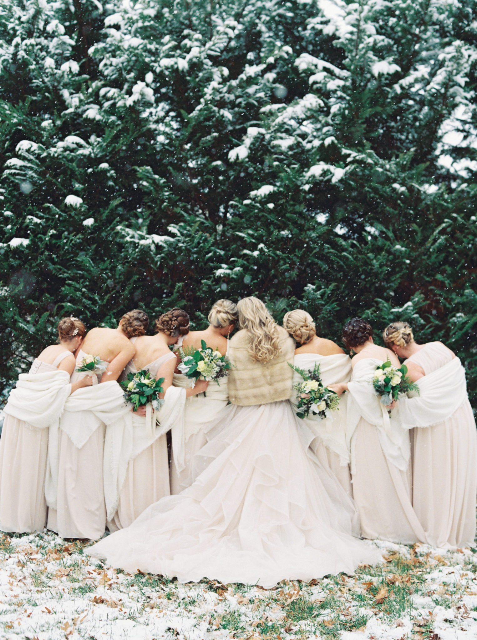 KimStockwellAshleyandMattMoraisVIneyardWedding314 Winter Weddings - A Snow Fairy Tale