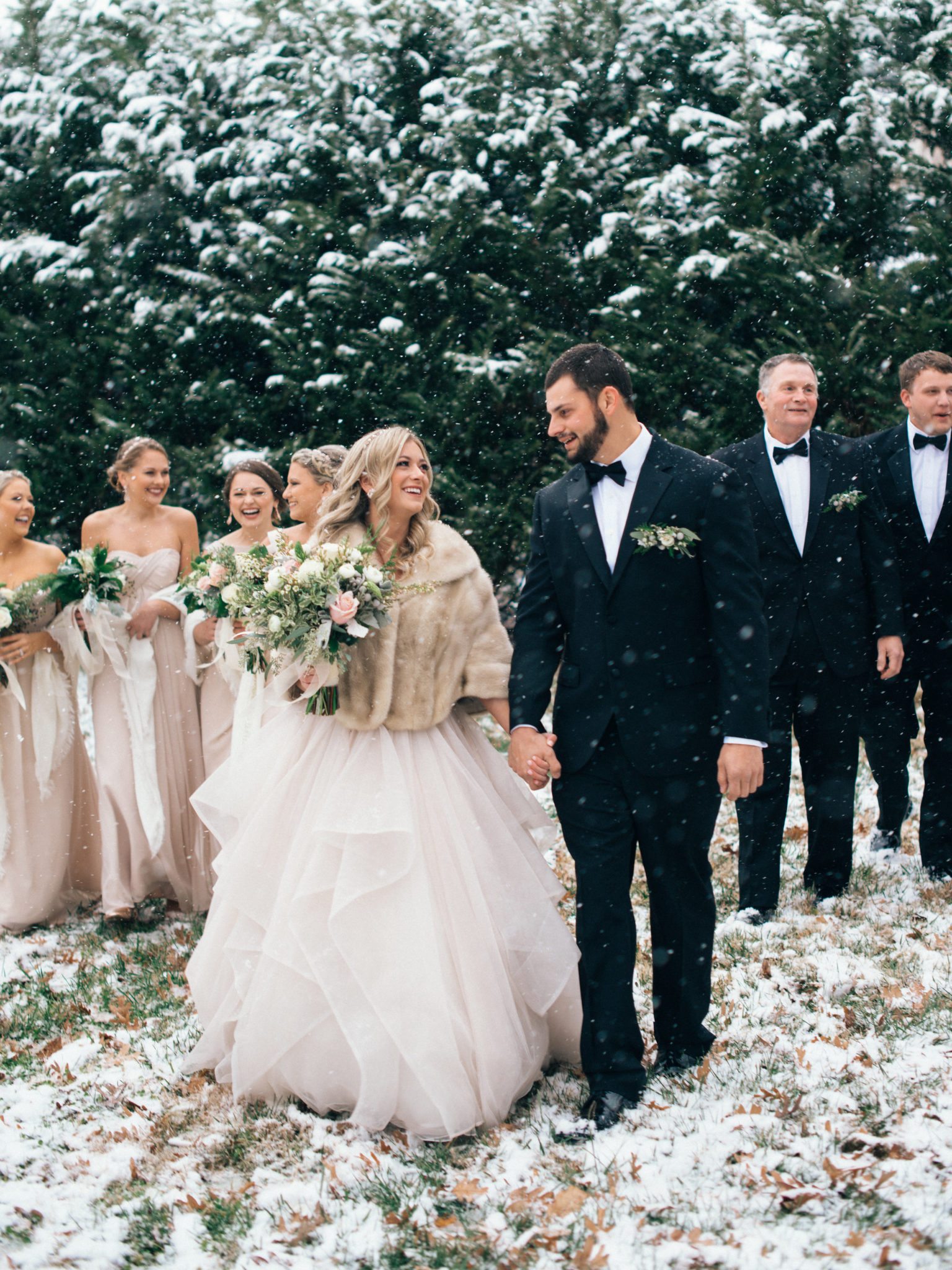 KimStockwellAshleyandMattMoraisVIneyardWedding335 Winter Weddings - A Snow Fairy Tale